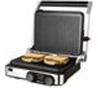 Cecotec Barbecue électrique Rock'nGrill Dual 2000 W – contrôle par plaque, plaques amovibles, 180°