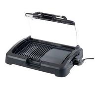 Barbecue électrique de table - ROSENSTEIN & SOHNE - 2200 W - Noir - Double surface de cuisson