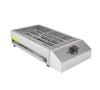Barbecue électrique de table 2600 W avec grille de cuisson amovible en acier inoxydable - Température réglable - Avec bac d'égouttement d'huile - Pour pique-nique, fête, camping