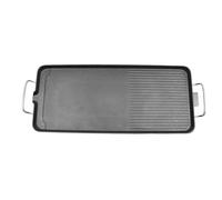 Barbecue électrique de table, barbecue d'extérieur - 1500 W - Température réglable de 0 à 250° - Revêtement antiadhésif - 68 x 28 cm - Inclinable - Pour le camping