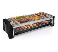 Barbecue Electrique De Table, Bbq Electrique Sans Fumée Avec Espace Barbecue À Deux Étages, Bac Collecteur, Thermostat Réglable
