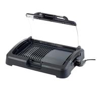 Barbecue électrique de table - ROSENSTEIN & SOHNE - 2200 W - Noir - Double surface de cuisson