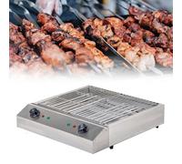 Barbecue électrique d'intérieur sans fumée | Grille de table portable avec contrôle du thermostat | Plateau d'égouttement rempli d'eau pour éviter la fumée | Pour brochettes, crêpes, cuisine à