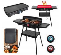 Barbecue électrique de jardin grand format 5 en 1, table debout pliable sans fumée ELDOM