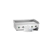 Klarstein Barbecue Electrique de Table, Plancha Electrique Exterieur, Grill Electrique Antiadhésive Amovible, Affichage LED et 2 Spatules, Acier Inoxydable pour Camping et Restaurant, 200W (Argent)