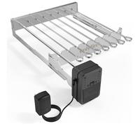 BARBECUE ÉLECTRIQUE - LAMPE DU PARFUMEUR - Rôtissoire 7 broches - Acier inoxydable - Rotation 360° - Pour gril gaz/charbon