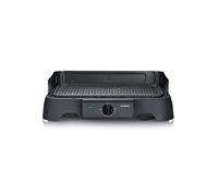 Severin Barbecue électrique de table PG8595 – Grille fonte alu, Pare-vent & bac à eau, 2000 W