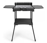 LIVOO Barbecue électrique sur pieds DOM507 2200W 2 en 1 Thermostat ajustable Noir