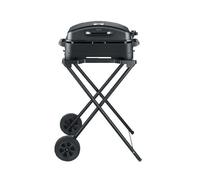 Barbecue électrique sur pieds avec couvercle - SEVERIN - PG8598 - Thermomètre intégré, Revêtement sans PFAS - Surface 45x30cm - Noir