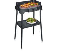Severin Barbecue électrique sur pieds PG8594 – 2000 W, grille inox, thermostat réglable, noir