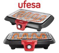 Barbecue électrique UFESA BB7640 - Faible fumée, résistance thermique, arrêt automatique - Surface 38x24 cm