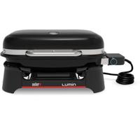 Weber Grill Barbecue électrique Lumin – Thermomètre intégré, grilles fonte émaillée, 33×49 cm – Noir