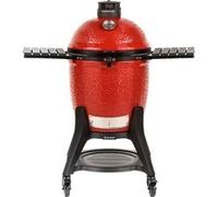 Kamado Joe® Classic Joe™ III Barbecue à charbon de bois de 45,7 cm en rouge avec chariot, étagères latérales, pince de barbecue et outil pour cendres