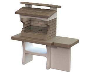 Barbecue en Pierre reconstruite avec Table latérale - Louxor