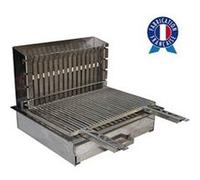 Barbecue Encastrable Inox Charbon de Bois Plancha Tonio Blanc G