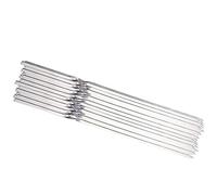Barbecue enchaîné， Brochettes à kebab, 15 pièces, réutilisables, plates, en acier inoxydable, compatibles avec les aiguilles de barbecue