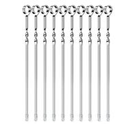 Barbecue enchaîné， Brochettes de kebab, 10 pièces, brochettes barbecue réutilisables en acier inoxydable, bâtonnets plats for