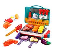 Barbecue Enfant Jouet Exterieur,Ustensiles De Cuisine pour Barbecue,Grill Set,Ustensiles Et Accessoires,Aliment Cuisine Jeu D'Imitation,Set De Horno Para Simulación De Sonidos De Comida (A)