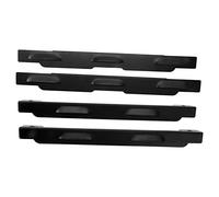 Barbecue éolien professionnel portable en acier inoxydable gril Grill Gard pour le camping Picnic BBQ Cuisine 4pcs Set Black revêtement 430 en acier inoxydable 43x4cm