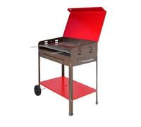 Barbecue Etna A Bois Charbon Chambre de Combustion BBQ 50x80xh90 CM en Fer Laqué