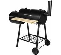 Somagic Fumoir Barbecue Tonneau Charbon de bois (combustible) Noir