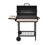 Barbecue fumoir au charbon de bois KENTUCKY Noir Acier inoxydable noir G