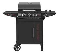 Barbecue Gaz à 3 + 1 Brûleurs Royal Gourmet - Gril à Gaz sur Chariot de Puissance 11,5 kW avec Tablette et Thermomètre, 2 Roues et 1 Porte, Adapté pour Jardin et Extérieure - Noir
