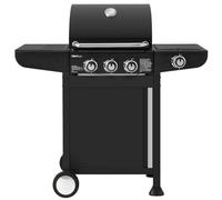 Barbecue Gaz à 3 Brûleurs avec Brûleur Latéral - Royal Gourmet - Gril à Gaz de Puissance 10 kW avec 2 Grille en Fonte, Noir