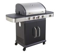 Barbecue gaz américain 4 brûleurs + réchaud latéral - FIDGI 4 COOK IN GARDEN