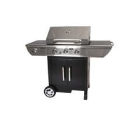 Somagic – Barbecue gaz BALTIMORE – 3 brûleurs, réchaud latéral, plancha & grilles fonte émaillée