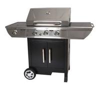 Somagic – Barbecue gaz BALTIMORE – 3 brûleurs, réchaud latéral, plancha & grilles fonte émaillée
