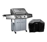 Barbecue Gaz Bingo 4" - 4 brûleurs Dont 1 latéral - 14kW + Housse Protection - Argenté