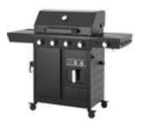 Barbecue à gaz - Cookingbox - Airgrill - 4 brûleurs - Fonction Air Fryer - Cuve en acier - Grilles de cuisson en fonte émaillée
