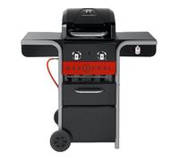 Char-Broil Gas2Coal 2.0 2B Grill Chariot Charbon + gaz naturel Noir, Acier inoxydable, Rouge 8200 W