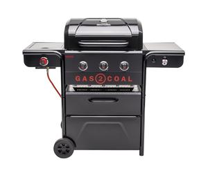 Barbecue gaz et charbon CHAR-BROIL Gas2Coal 330 Édition Spéciale avec plancha