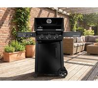 Barbecue gaz Freestyle 365 noir 3 brûleurs et 1 réchaud latéral, avec porte et brûleurs inox - Napoléon