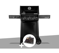 Barbecue gaz Freestyle 365 noir 3 brûleurs et 1 réchaud latéral + Plateau charbon - Napoléon