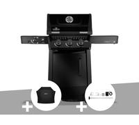 Barbecue gaz Freestyle 365 noir PRO 3 brûleurs + 1 bruleur sizzle zone + Housse de protection + Rôtissoire - Napoléon