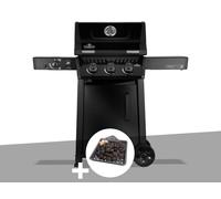 Barbecue gaz Freestyle 365 noir PRO 3 brûleurs + 1 bruleur sizzle zone + Plateau charbon - Napoléon