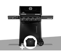 Barbecue gaz Freestyle 425 noir PRO 4 brûleurs + 1 sizzle zone + Housse - Napoléon