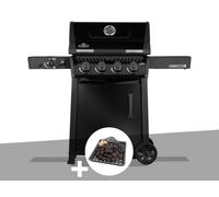 Barbecue gaz Freestyle 425 noir PRO 4 brûleurs + 1 sizzle zone + Plateau charbon - Napoléon