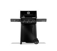 Barbecue gaz freestyle noir 3 brûleurs et 1 réchaud latéral, avec porte et brûle