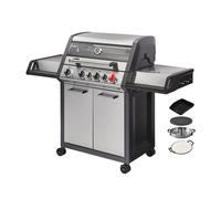 Barbecue gaz Monroe Pro 4 SIK - ENDERS BY FAVEX - TURBO ZONE™ 800 °C - 4 brûleurs inox -Switch Grid + Plaque Plancha fonte inclus