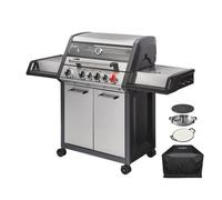 Barbecue gaz Monroe Pro 4 SIK - ENDERS BY FAVEX - TURBO ZONE™ 800 °C - Switch Grid + Housse - 4 brûleurs inox