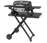 Barbecue Gaz Portable Dont Chariot Détachable - Royal Gourmet - 2 Brûleurs Puissance 5 kW, Surface Cuisson 48 x 37 cm