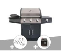 Barbecue ? gaz Soleto + Malette 8 ustensiles + Weber Connect Smart Grilling Hub - Jardideco