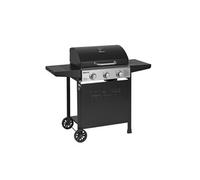 Royal Gourmet Barbecue Gaz sur Chariot, 3 Brûleurs BBQ Gaz avec Capot, Puissance 9kW Propane, 2 Grilles en Émaillée, 2 Table Latérales, Thermomètre Intégré, Adapté pour Jardin et Camping