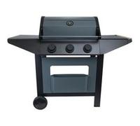 Cook'in Garden - Barbecue Gaz - Burn - Grilles et Plancha - Récupérateur de Graisse Amovible - 10,5 KW - 3 brûleurs - Idéal 10 personnes