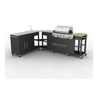 Barbecue géant cuisine de jardin gaz inoxydable professionnel Missouri vidaXL