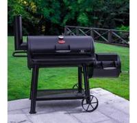 Barbecue Grand Champ Offset Smoker - noir - 145 x 180 x 80 cm - de chez Char-Griller noir